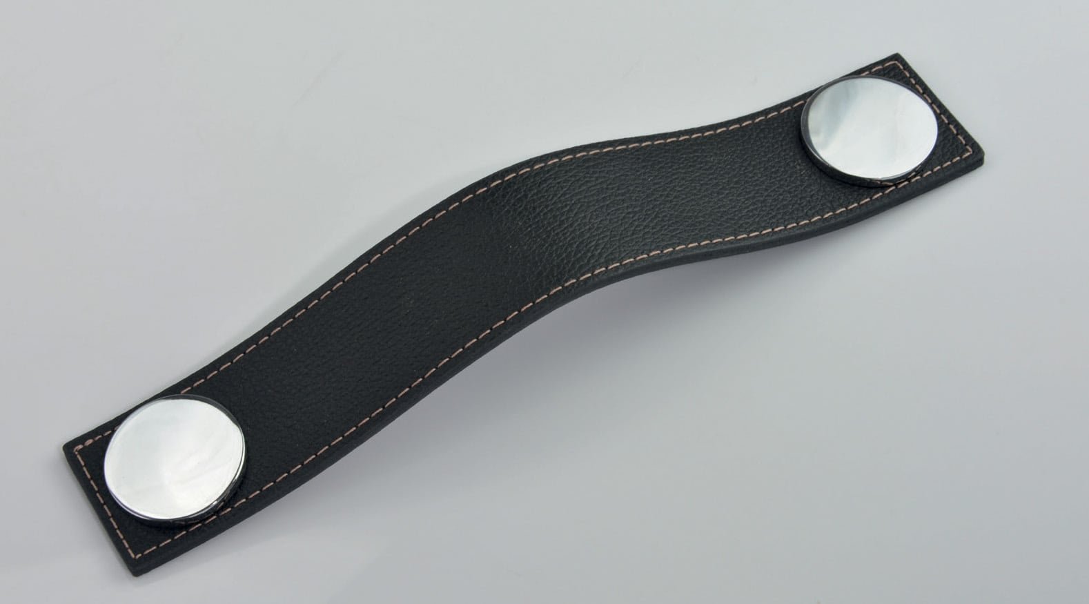 Puxador Zen Design Garage Couro Preto